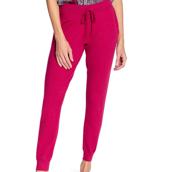 PJ SALVAGE S Red Knit Drawstring Lounge Jogger Pajama Pants Bottoms NWT B26 - Picture 1 of 9
